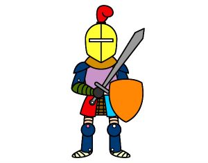chevalier-avec-epee-et-bouclier-contes-et-legendes-chevaliers-colorie-par-hugo1-62476